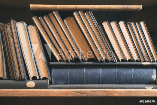 Picture of Old books in a vintage library